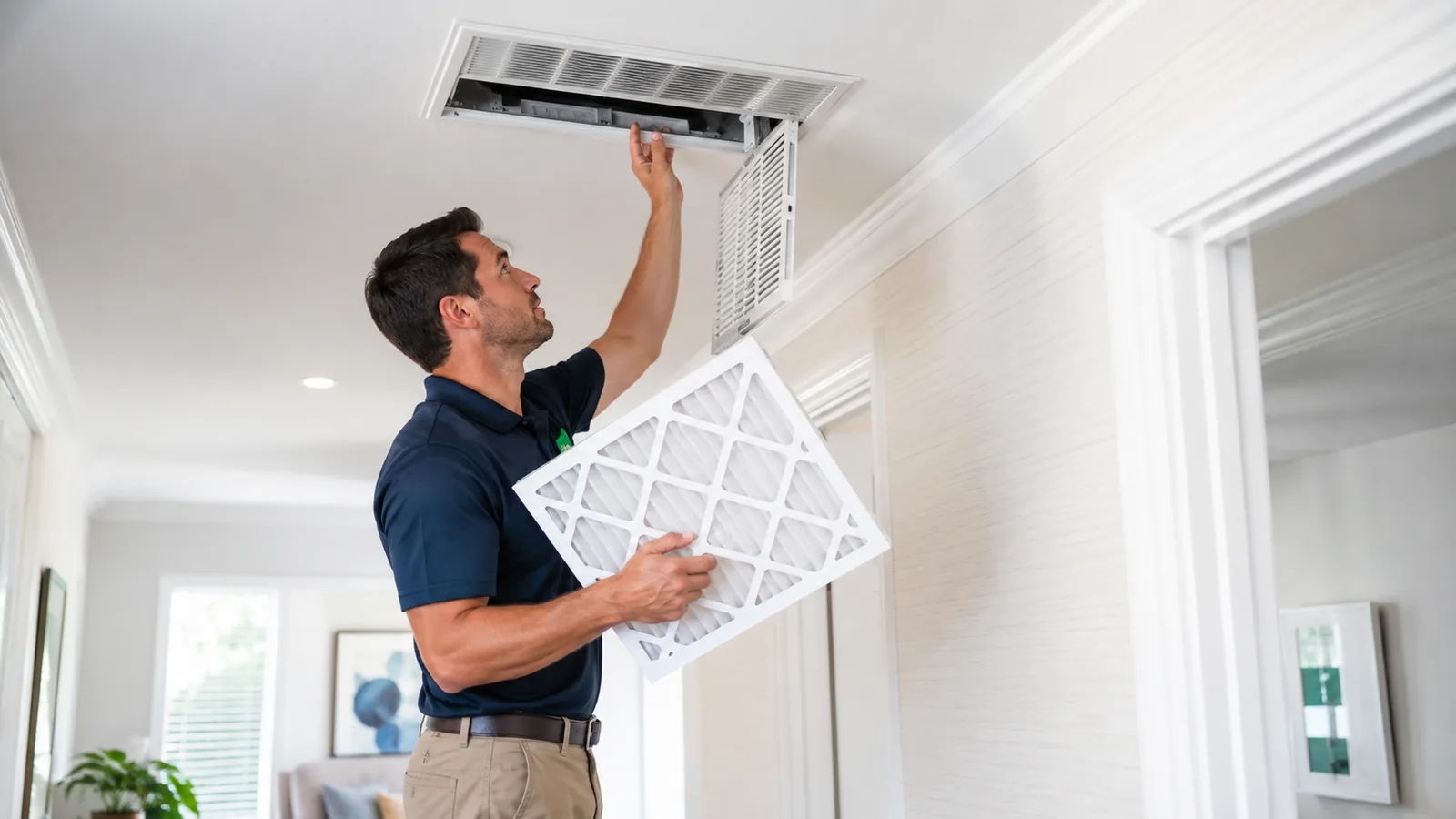 Air Conditioning Contractor in Cheval - FL testing airflow at a residential vent during service, Air Conditioning Contractor testing airflow at a residential system in Hillsborough County - FL during a humid afternoon, Air Conditioning Contractor adjusting airflow settings inside a Lutz - FL home during a system check, Air Conditioning Contractor measuring airflow inside a Davis Islands - FL residence during a cooling inspection