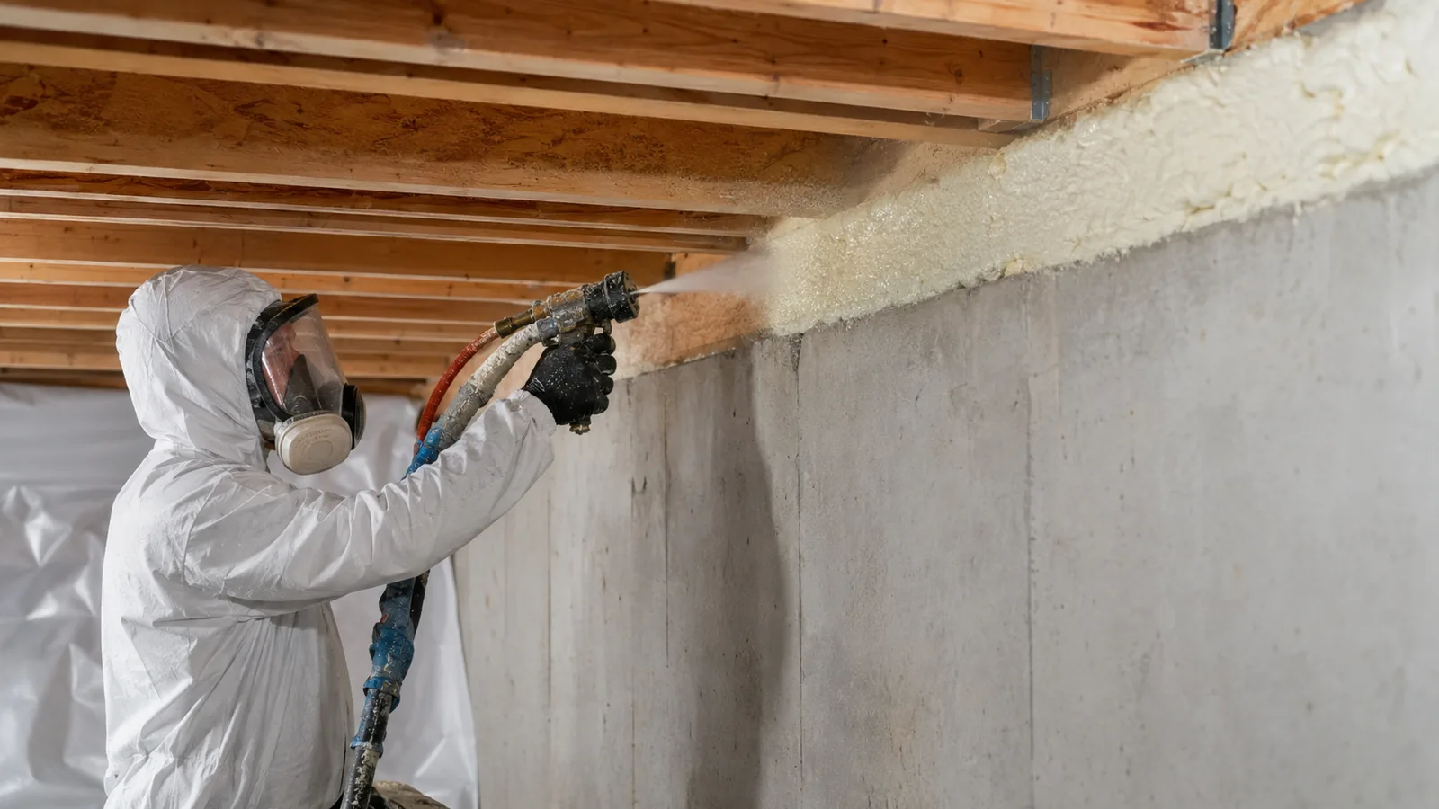 Technician improving attic insulation in a Tampa Bay - FL home to reduce heat transfer