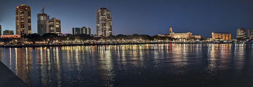 Nearby downtown St. Petersburg waterfront; photo is not in Coquina Key