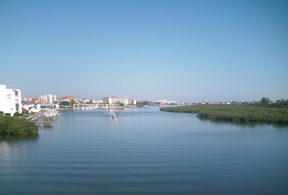 Intracoastal Waterway with Indian Shores on the left