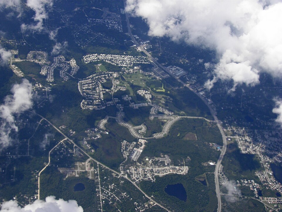 Aerial view of the SR 52 and Moon Lake Road corridor near Meadow Oaks in 2009