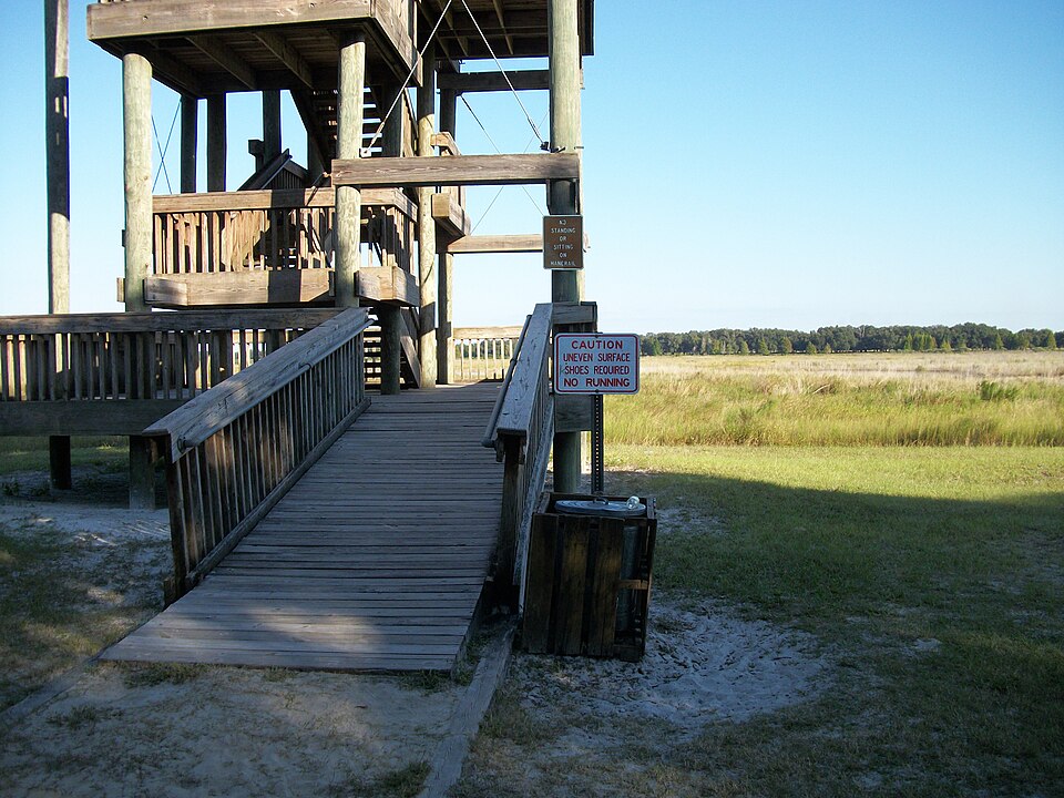 Observation tower at nearby Crews Lake Wilderness Park, photographed in 2010